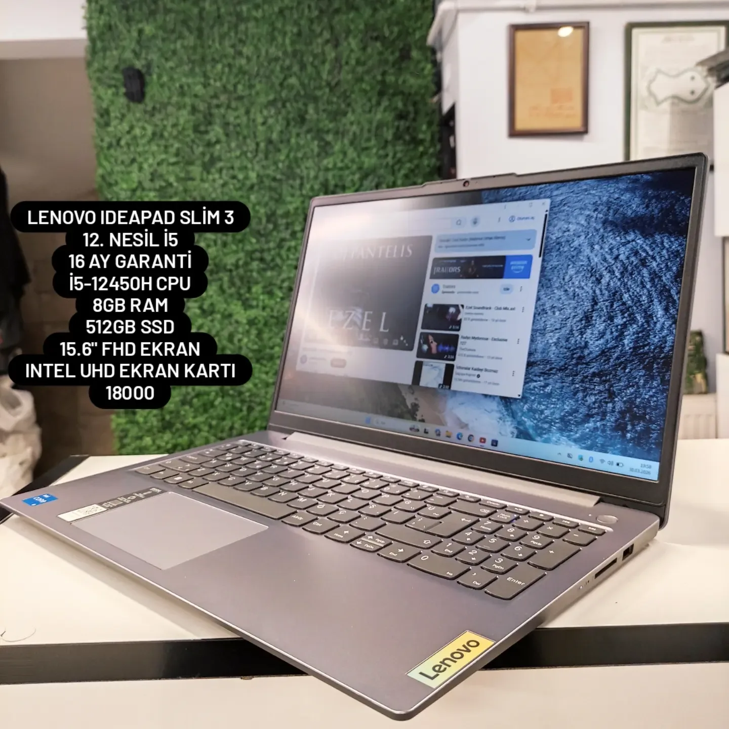 Lenovo IdeaPad Slim 3 i5-12450H (12. Nesil) | 8GB RAM | 512GB SSD